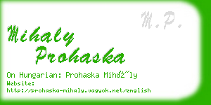 mihaly prohaska business card